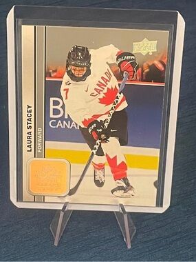 Upper Deck Laura Stacey Canada Hockey Trading Card - White & Red